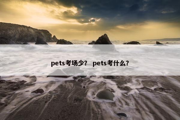 pets考场少？ pets考什么？