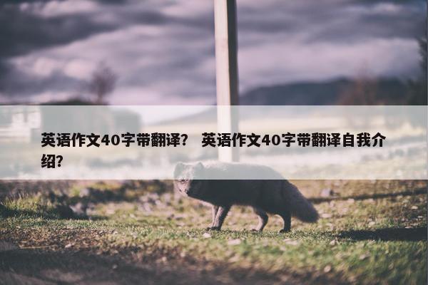 英语作文40字带翻译？ 英语作文40字带翻译自我介绍？