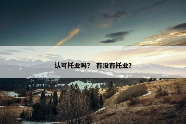 认可托业吗？ 有没有托业？