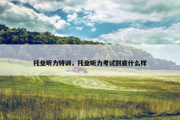 托业听力特训，托业听力考试到底什么样