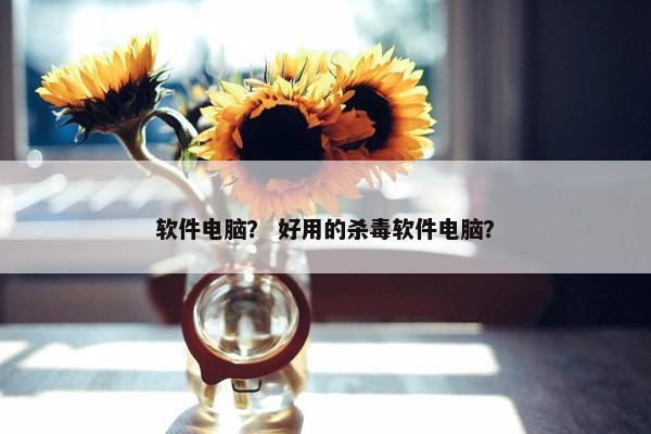 软件电脑？ 好用的杀毒软件电脑？