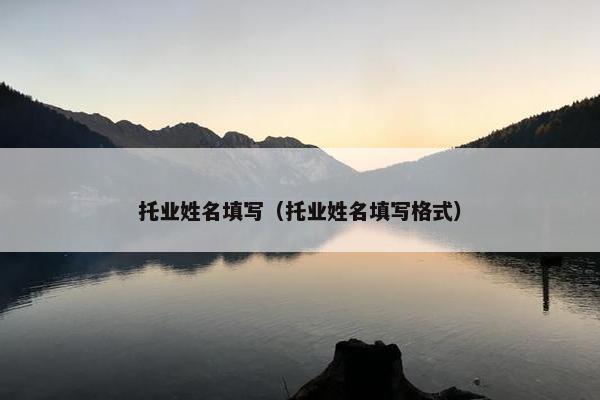 托业姓名填写（托业姓名填写格式）