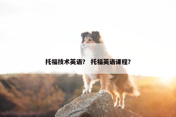 托福技术英语？ 托福英语课程？