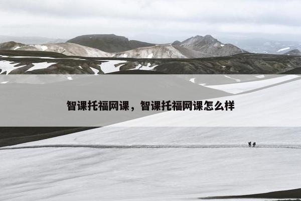 智课托福网课，智课托福网课怎么样