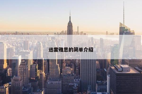 迅雷雅思的简单介绍