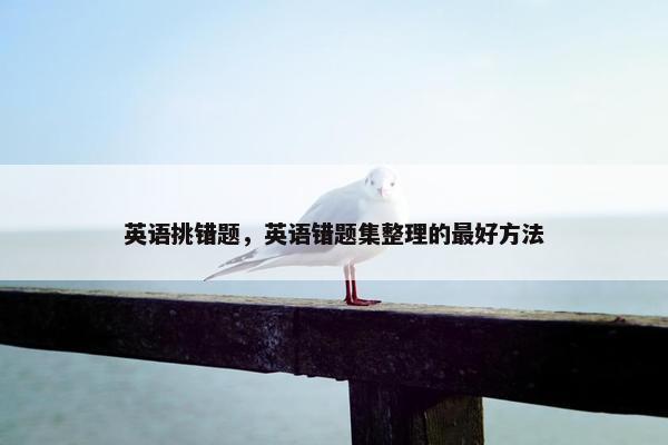 英语挑错题，英语错题集整理的最好方法