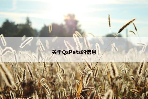 关于QsPets的信息