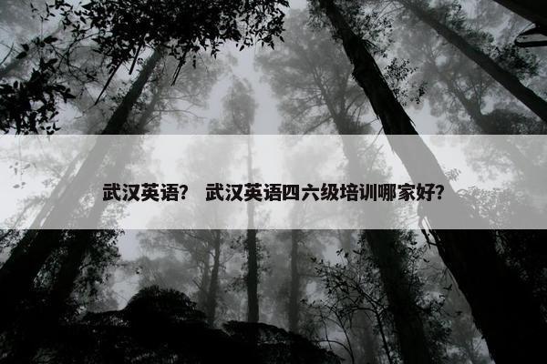 武汉英语？ 武汉英语四六级培训哪家好？