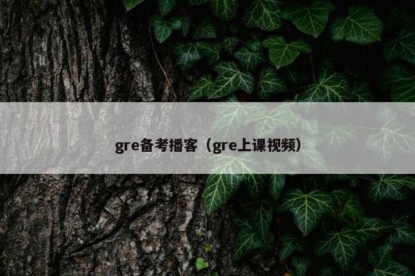 gre备考播客（gre上课视频）