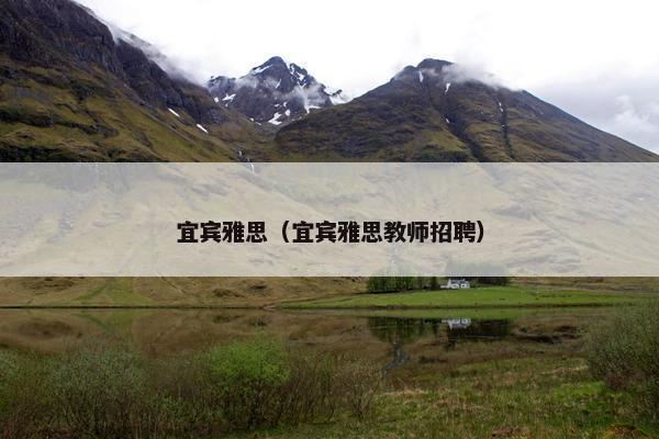 宜宾雅思（宜宾雅思教师招聘）