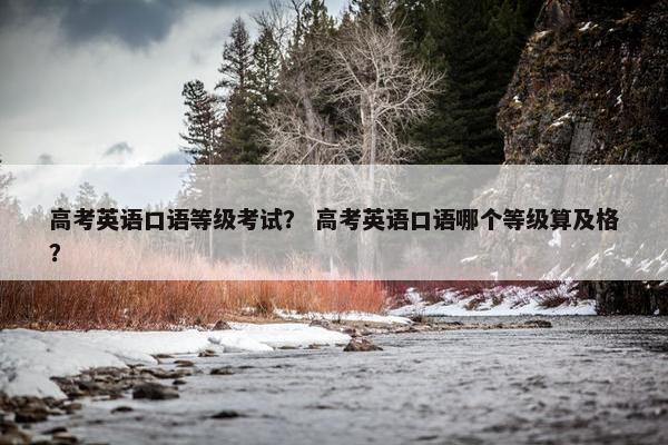 高考英语口语等级考试？ 高考英语口语哪个等级算及格？