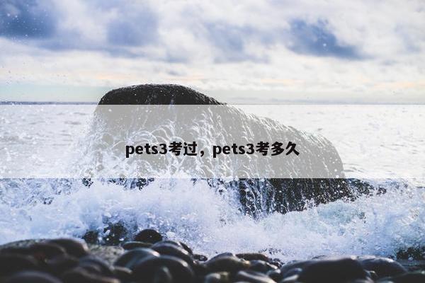 pets3考过，pets3考多久