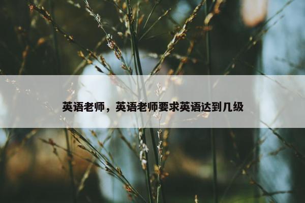 英语老师，英语老师要求英语达到几级