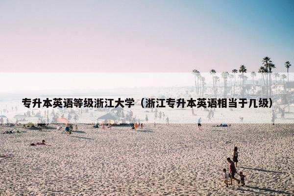 专升本英语等级浙江大学（浙江专升本英语相当于几级）