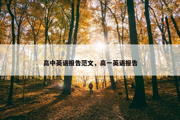 高中英语报告范文，高一英语报告