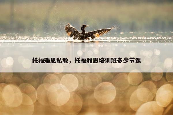托福雅思私教，托福雅思培训班多少节课