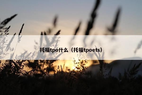 托福tpo什么（托福tpoets）