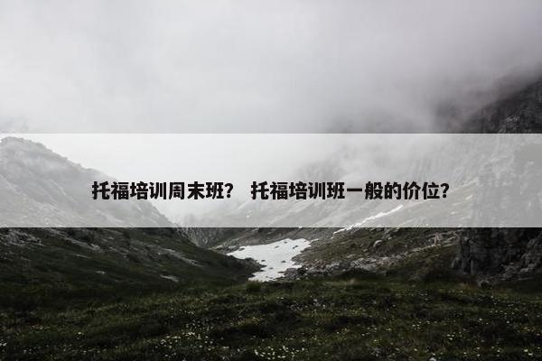 托福培训周末班？ 托福培训班一般的价位？