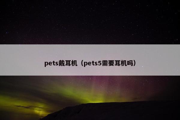 pets戴耳机（pets5需要耳机吗）