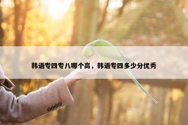 韩语专四专八哪个高，韩语专四多少分优秀