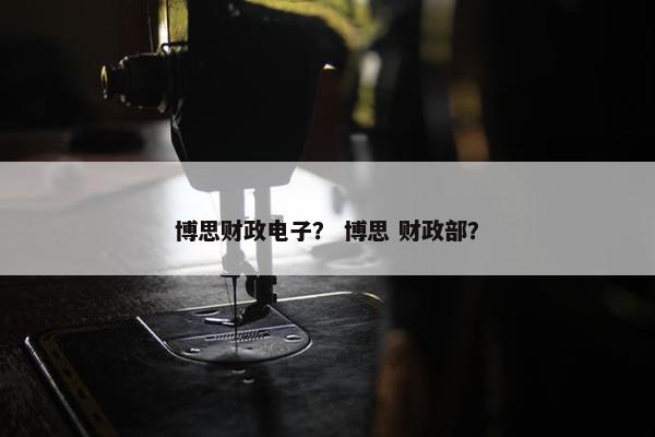 博思财政电子？ 博思 财政部？